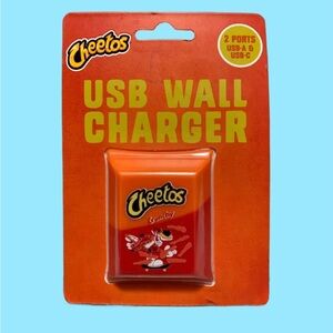 🆕 Crunchy Cheetos USB Wall Charger 2.1 AMP Folding Plug USB-A & USB-C Ports
